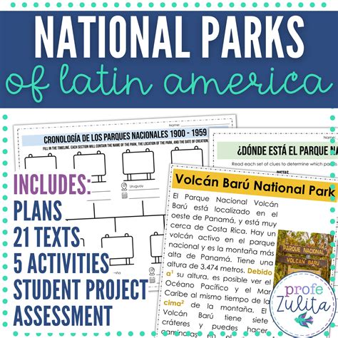 National Parks of the Spanish Speaking World: 13 Day Spanish Unit - Payhip