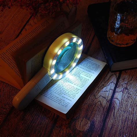 AIXPI Handheld Magnifying Glass with LED Light - 30X India | Ubuy