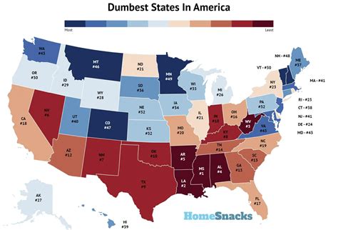 10 Dumbest States In The United States [2025] | RoadSnacks