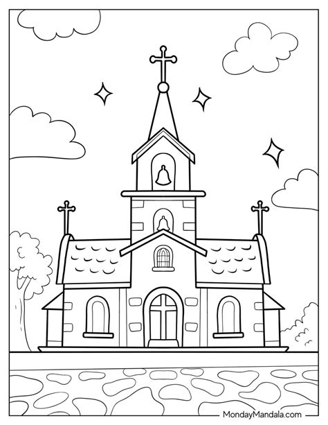 40 Church Coloring Pages (Free PDF Printables)