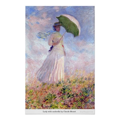 Lady with umbrella by Claude Monet Poster | Zazzle | Monet art, Claude ...