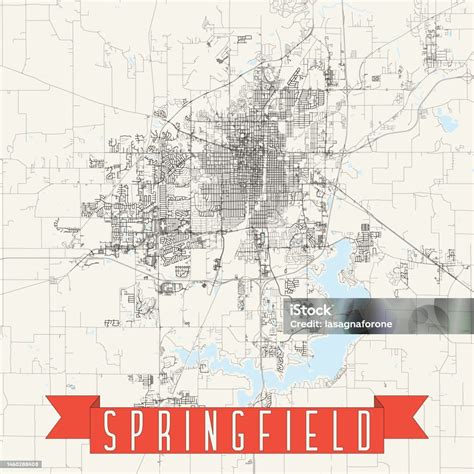 Ilustración de Mapa Vectorial De Springfield Illinois Estados Unidos y más Vectores Libres de ...