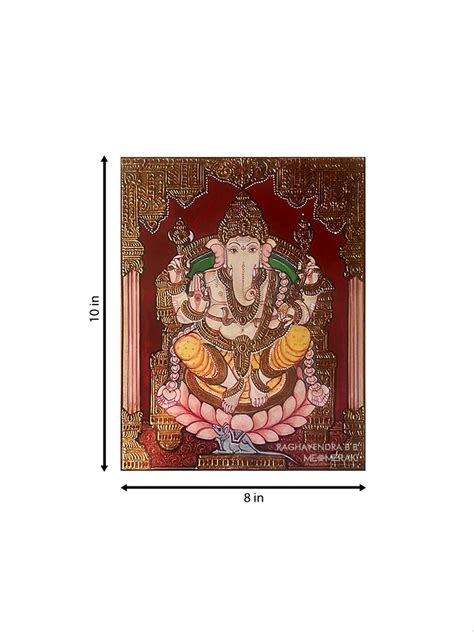 Lord Ganesha In Mysore Artwork : Hindu Mythological Paintings