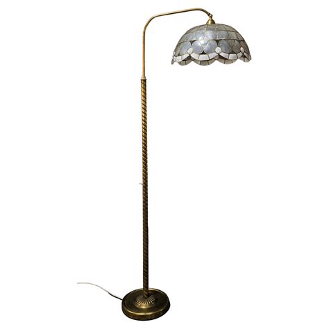 Huge Capiz of Mother of Pearl Shell Floor Lamp For Sale at 1stDibs ...