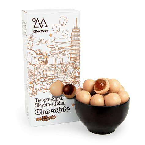 Oinkmoo Brown Sugar Tapioca Boba Chocolate Candy 30 Piece Individually ...