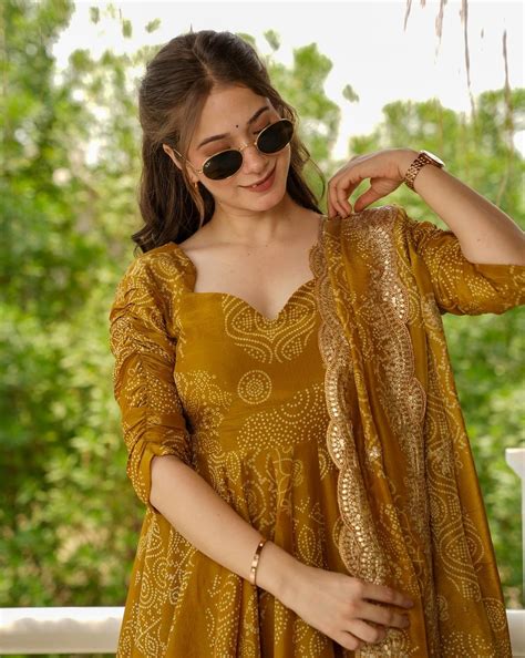 Rihana heavy fancy musturd yellow anarkali dress for women – Twiffy