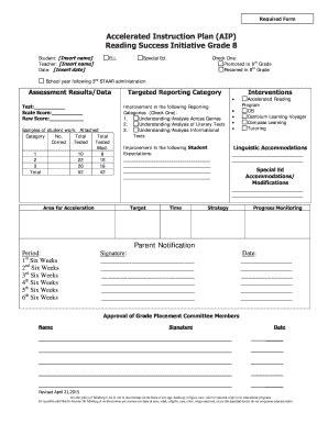 Accelerated Instruction Plan Template 2020-2026 - Fill and Sign ...