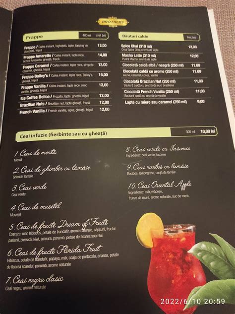Menu at Brothers Restaurant, Alba Iulia