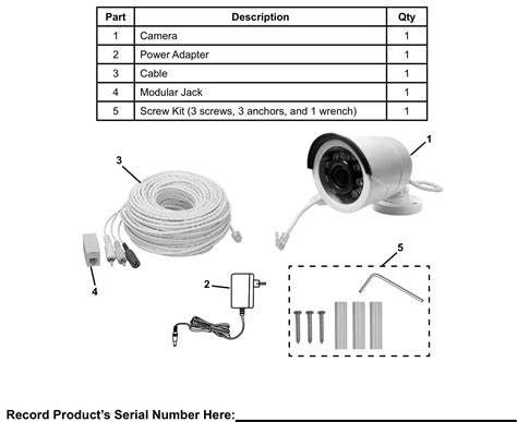 COBRA 69654 Waterproof Color Security Camera Owner's Manual