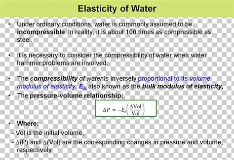Image result for Bulk Modulus of Water Application