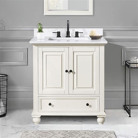 Avanity Thompson 30-in French White Undermount Single Sink Bathroom ...