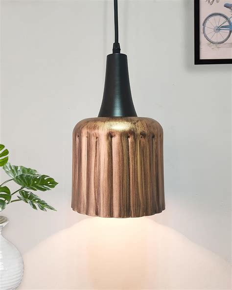 Buy Homesake® Gold-Toned Oil Rubbed Vintage Metal Ceiling Lamp (Gold ...