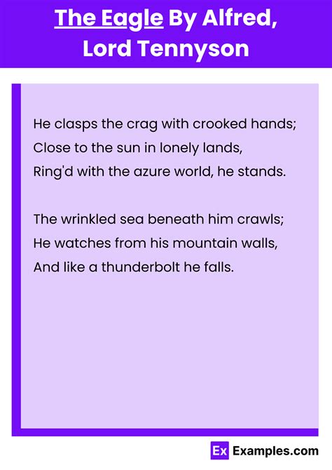 The Eagle Poem by Alfred, Lord Tennyson to Download