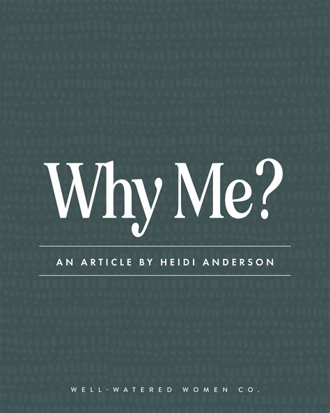 Why Me Author