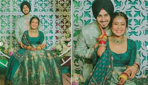 Neha kakkar rohanpreet mehndi ceremony neha looking gorgeous in dark ...