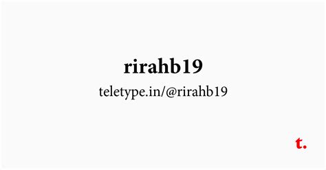 @rirahb19 — Teletype