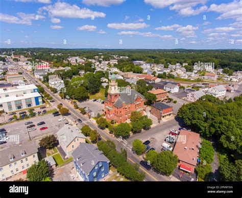 Cumberland Town Hall aerial view at 45 Broad Street in historic town ...