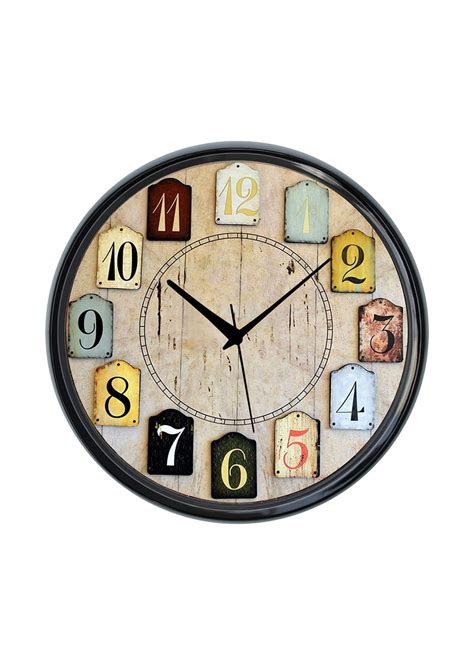 Get Geometric Shaped Numbered Plastic Black Wall Clock at ₹ 689 | LBB Shop