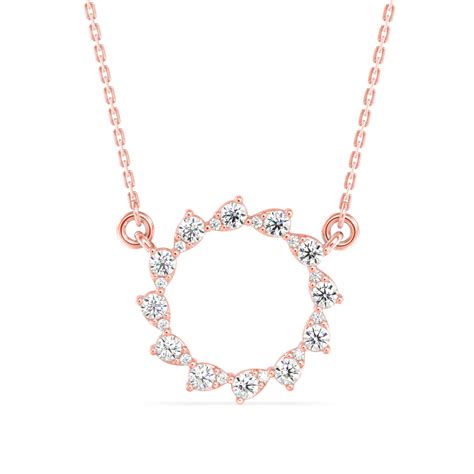 Sparkling Crystal Circle Necklace with Teardrop Accents (Without Chain ...