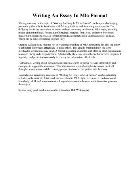 Image result for MLA 8th Edition Essay Format Steps