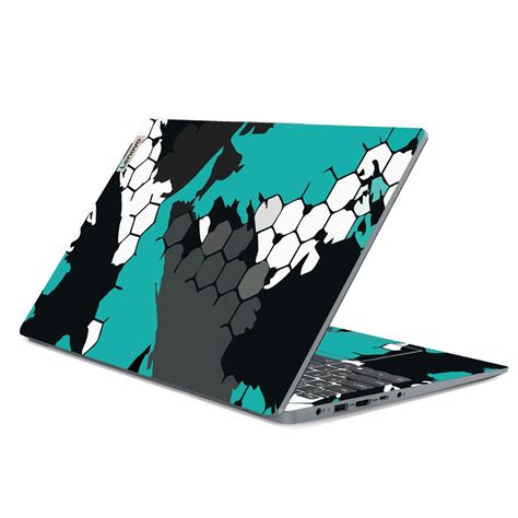 Shop Cyan Black Honeycomb Art Laptop Skin for Lenovo | Buy Online Now ...