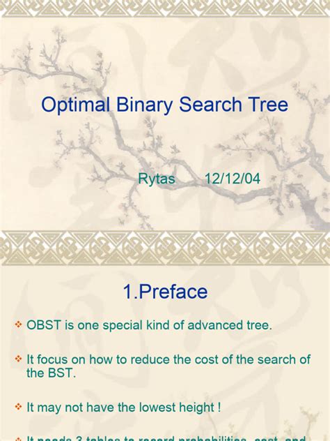 Optimal Binary Search Tree Algorithm 的图像结果