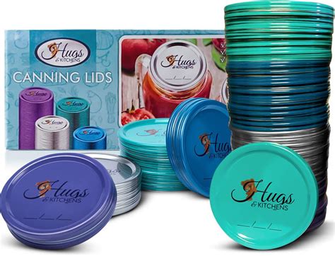 Amazon.com: 100 Count Canning Lids Regular Mouth - Split Type Mason Jar ...