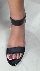 MONROW Tiana Rubber Black Block Heels for Women & Girls, Fancy ...