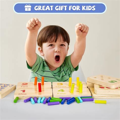 ISMETACU Montessori Wooden Number Blocks and Counting Peg India | Ubuy