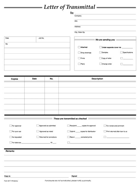 Form 3017 Transmittal Letter - Fill Online, Printable, Fillable, Blank ...
