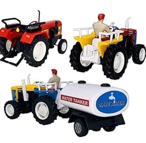 Buy TOY RK SHINE Plastic Farm Tractor, Water Tanker Tractor Combo Set ...