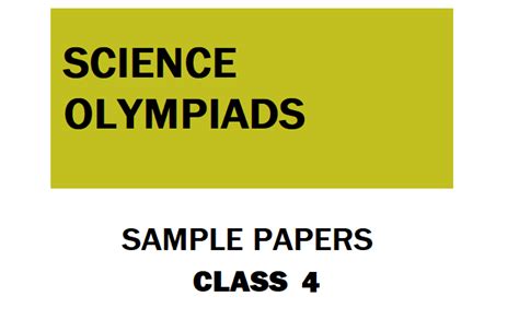 Science Olympiad sample papers – Olympiad tester