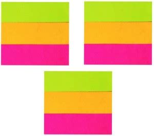 Flipkart.com | officekart STICKY NOTES 3 colour Prompts Page Markers ...