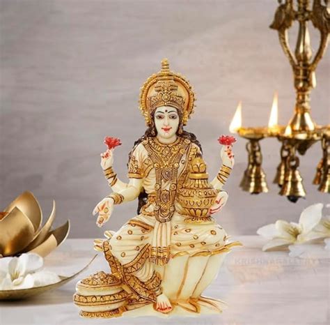 Buy KRISHNAGALLERY1 Marble Antique Laxmi Ji Murti Goddess Laxmi MATA ...