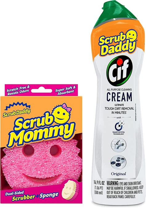 Scrub Daddy & Cif All Purpose Cleaning Cream - Multipurpose Dish Sponge & Household Cleaner ...