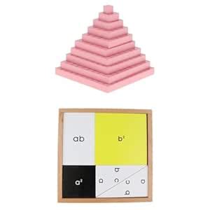 JAZZY PEARLS® Montessori Mathematics Toy - Wooden Cubic Tower ...
