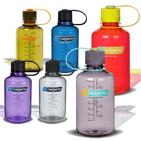 Nalgene Narrow Mouth 16oz Tritan Plastic Water Bottle, 16 Ounce Bottle ...