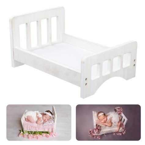 Newborn Photography Props Wooden Bed Baby Photoshoot Props Doll Bed ...