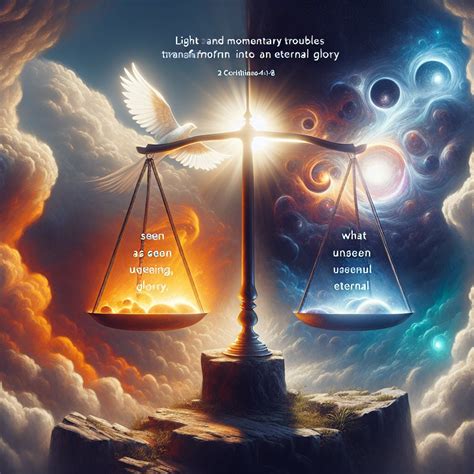 2 Corinthians 4:17-18 Devotional: Eternal Perspectives: Embracing the Weight of Glory | Bible Art