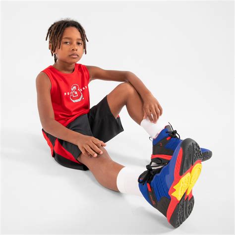 Kids' Basketball Shorts SH500 - Black/Red