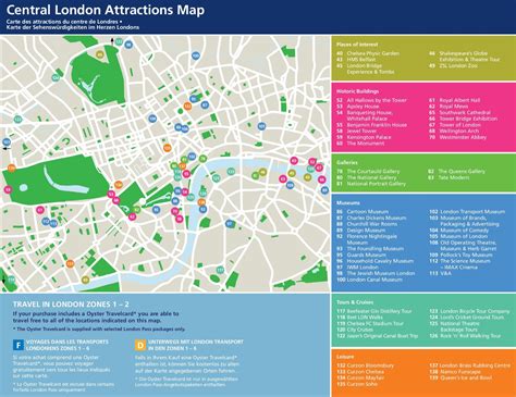 Central London tourist attractions map - Ontheworldmap.com