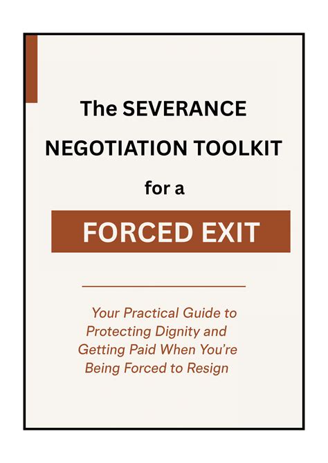 The Severance Negotiation Toolkit for FORCED EXIT – The Corporate Diaries