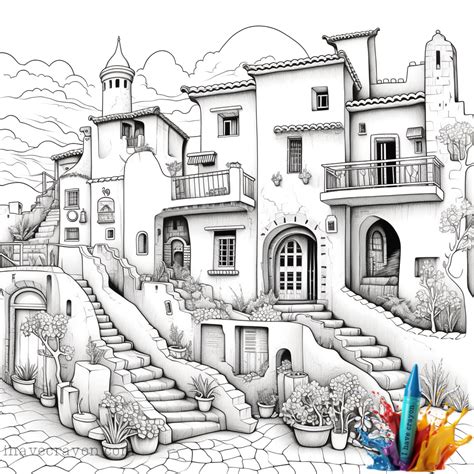 Spanish Houses Coloring Pages Youll Fall in Love With!