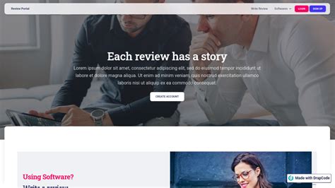 Review Portal Template -Visual Development | DrapCode