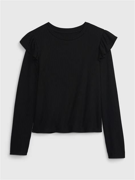 Kids Softspun Long Sleeve Rib T-Shirt | Gap