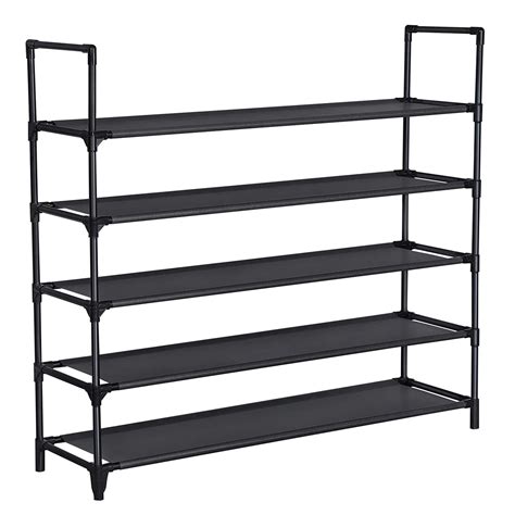 SONGMICS 5-Tier Shoe Rack, Shoe Storage, Shoe Organizer, Holds 20-25 ...