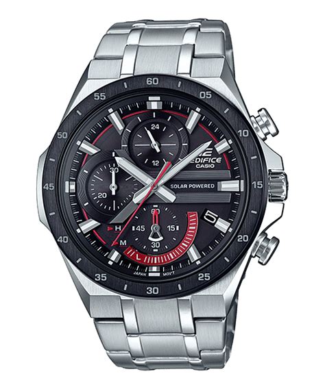 CASIO EDIFICE EQS-920DB-1AVUDF BLACK ANALOG DIAL SILVER STAINLESS STEEL ...