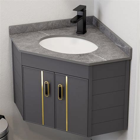 Small Corner Bathroom Cabinet Vanity With Sink Floating Vanity Bathroom ...