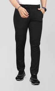 COMBRAIDED Slim Fit Men Black Trousers - Buy COMBRAIDED Slim Fit Men ...