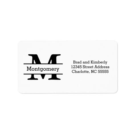 Monogram - Address Labels | Zazzle